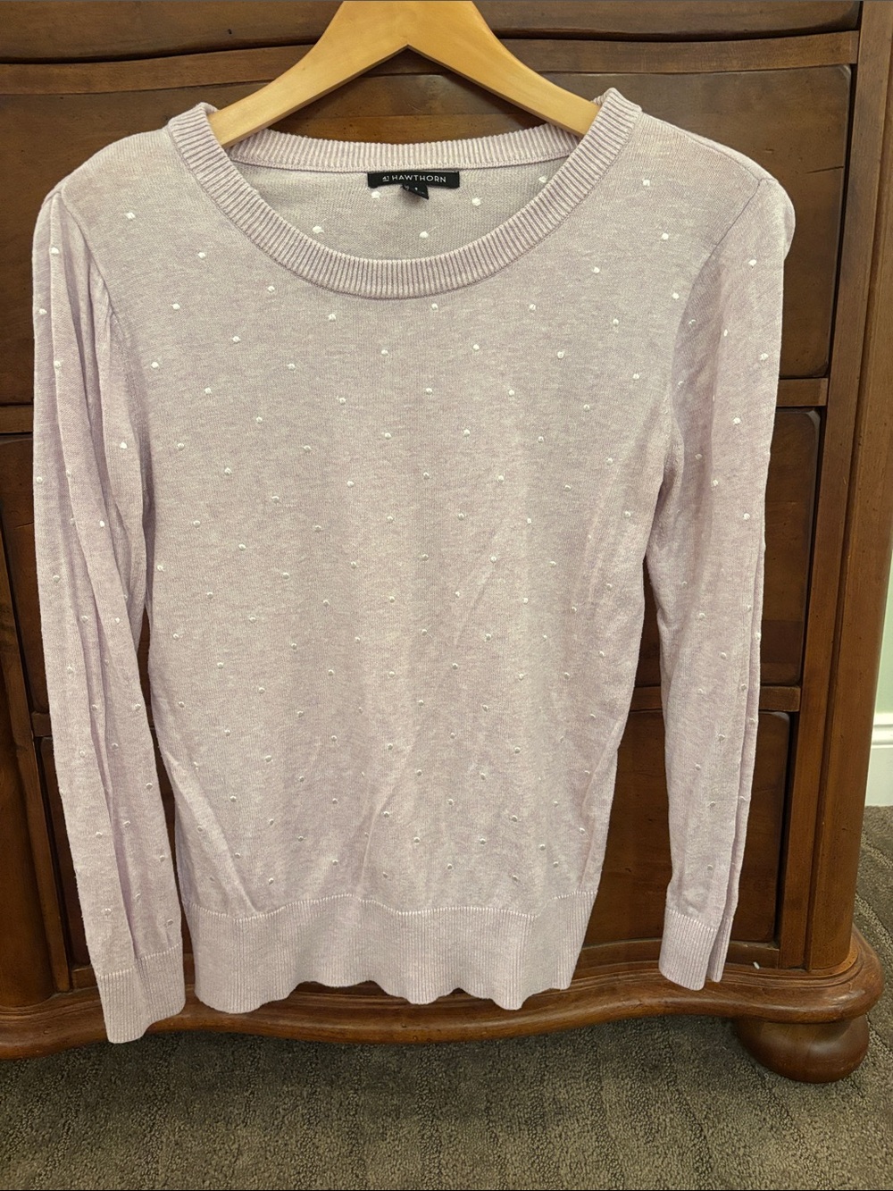 41 Hawthorn Lilac Dot Crewneck Sweater
